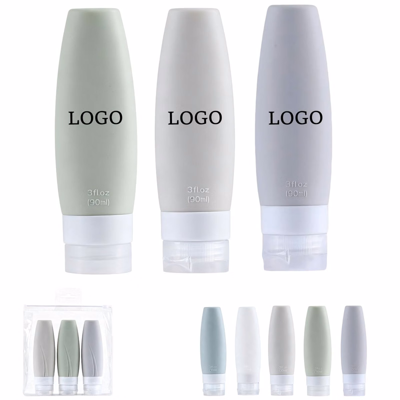 MOQ 10 Piece Silicone Toiletry Bottle Set