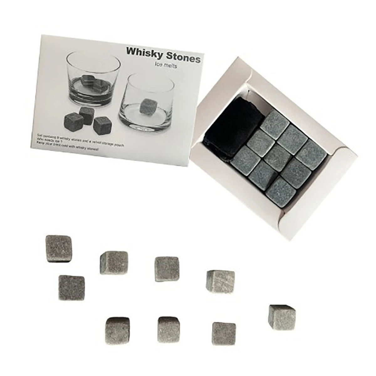 Granite Whisky Rocks Stone Gift Set 1