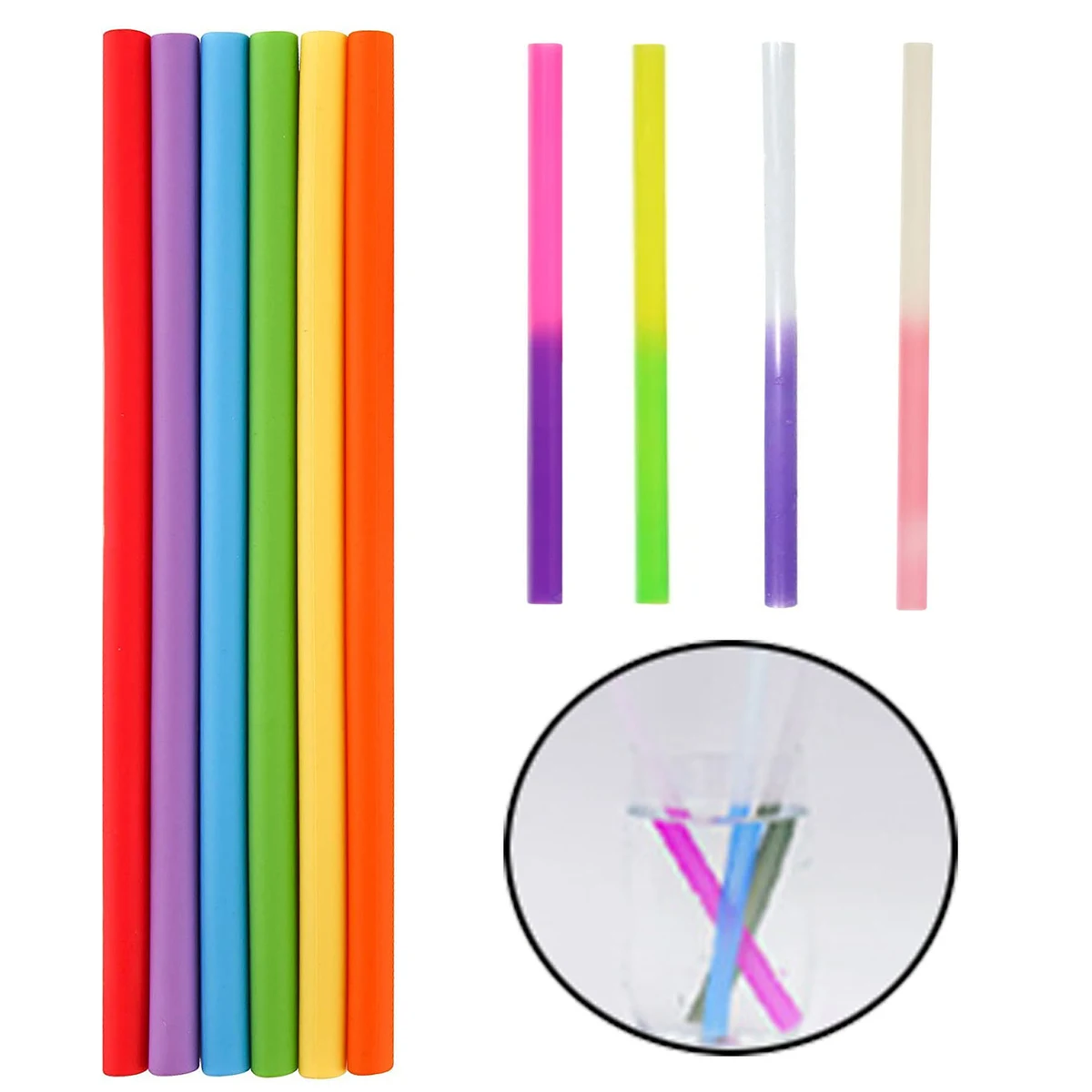 Color Changing Silicone Straw 1