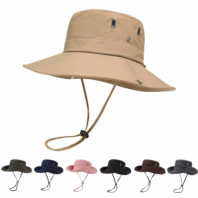 Sun Protection Wide Brim Bucket Fishman Hat