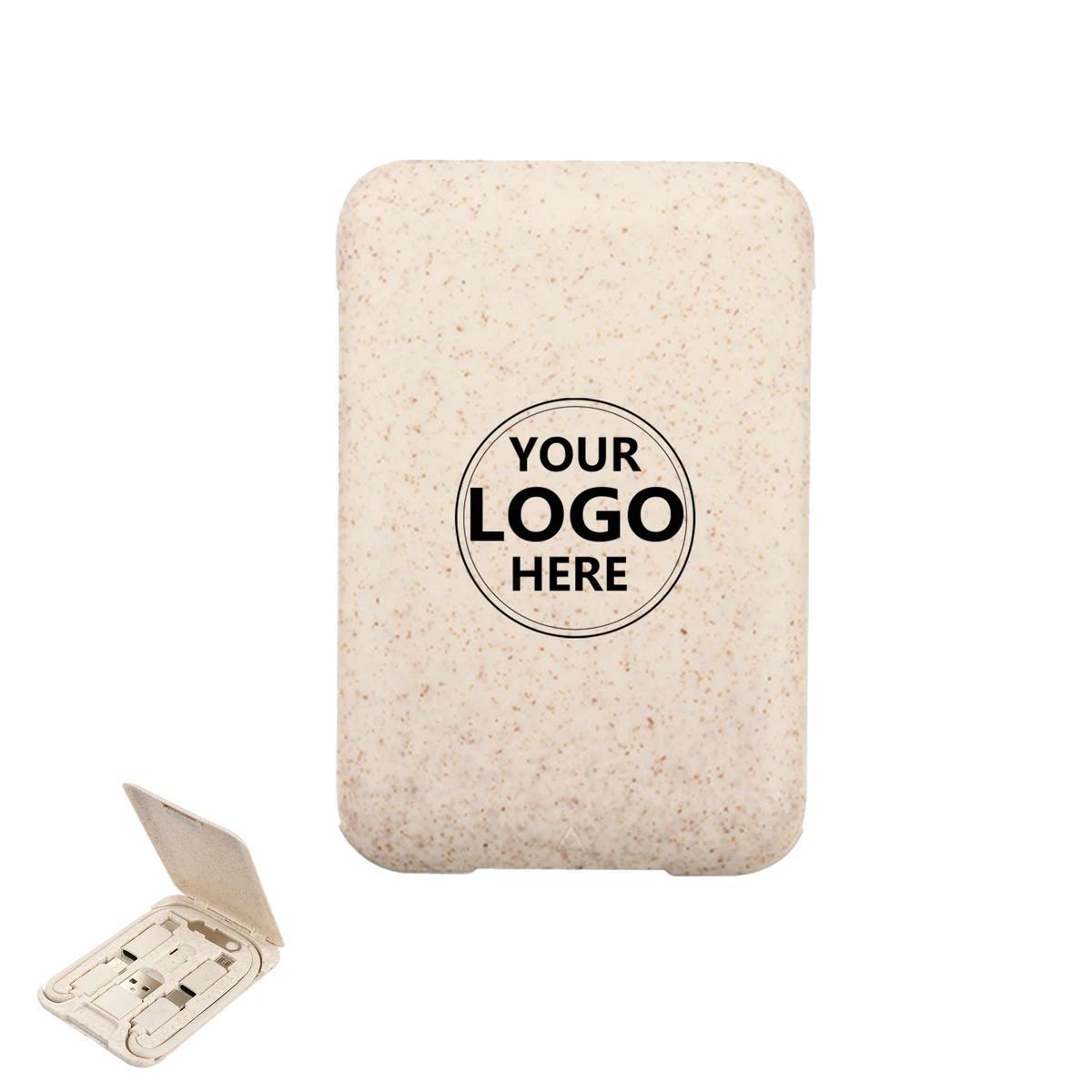 Wheat Straw Biodegradable Data Cable & Phone Holder 1