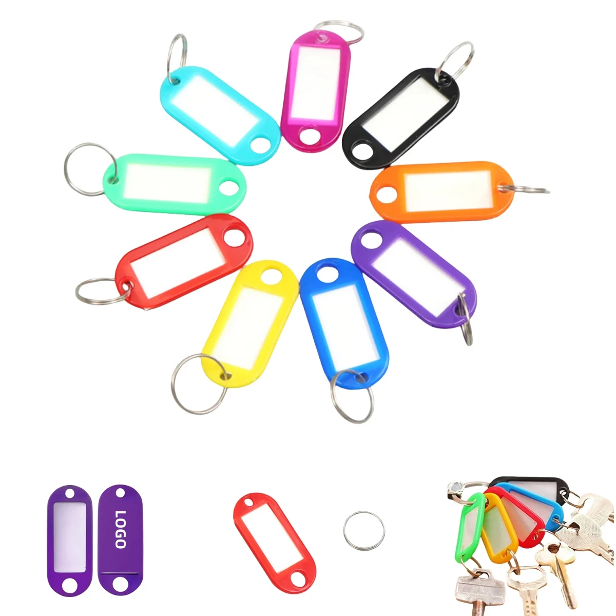 Durable Plastic Key Ring Tag Label Card 1