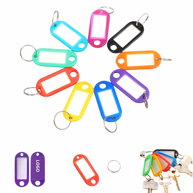Durable Plastic Key Ring Tag Label Card