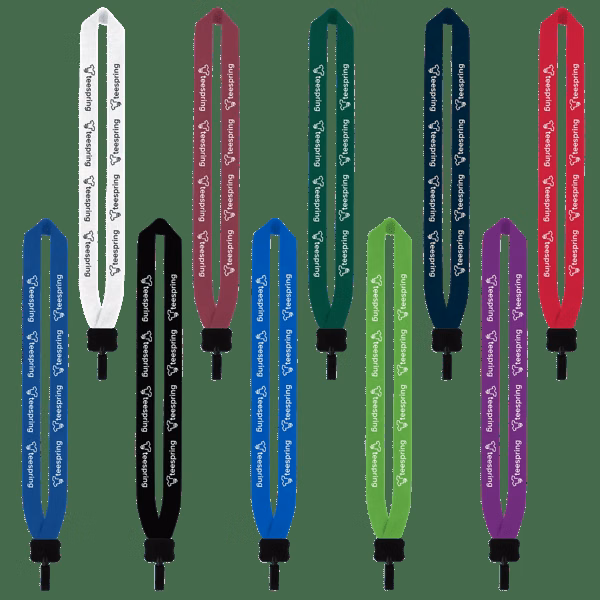 1" Cotton Lanyard with Plastic Clamshell & O-Ring