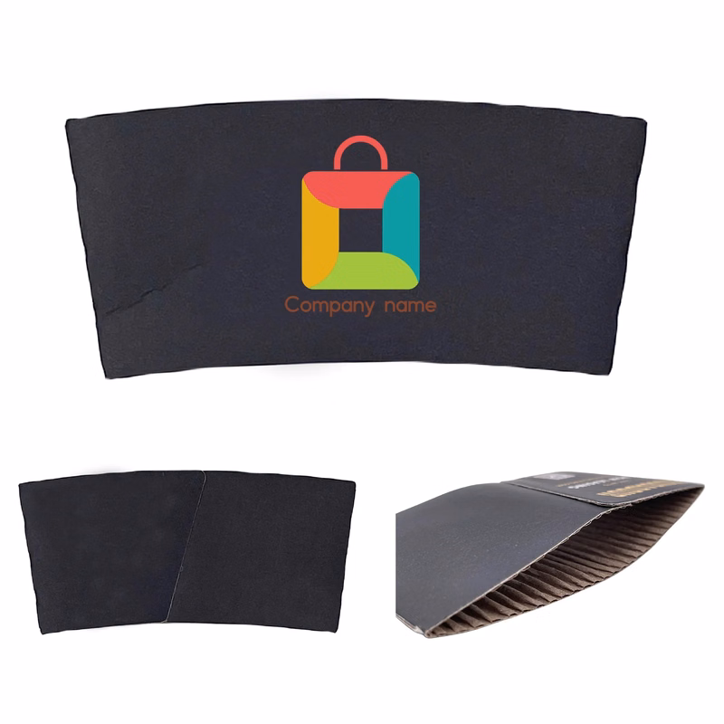 Disposable Absorbent Corrugated Coffee Cup Paper Sleeve