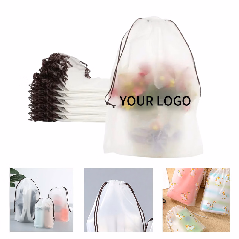 PEVA Drawstring Bag 8x6.3