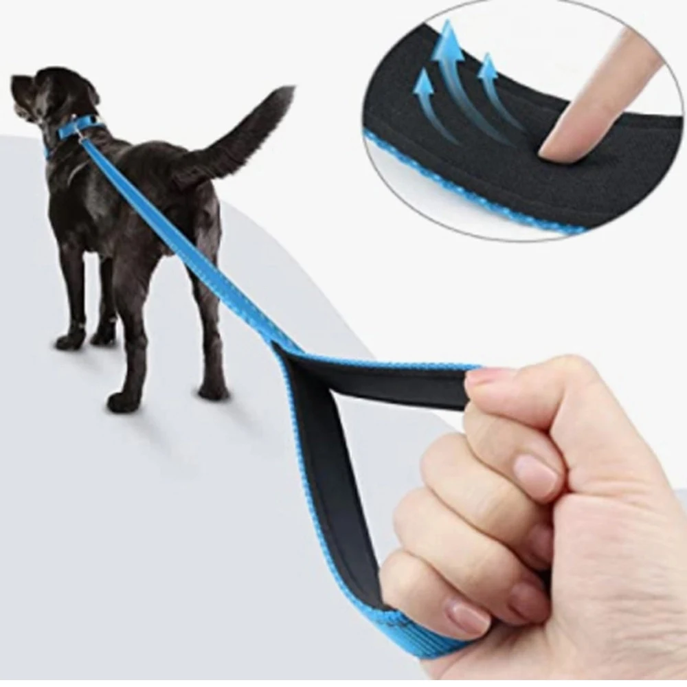 Double Reflective Leash Nylon Leather Strap 1