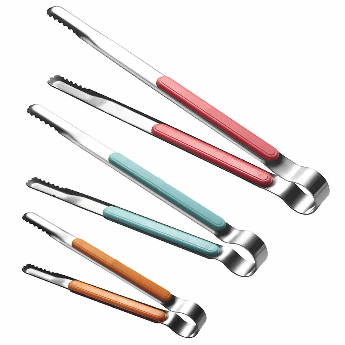 Stainless Steel BBQ Tongs with Silicone Grips 1