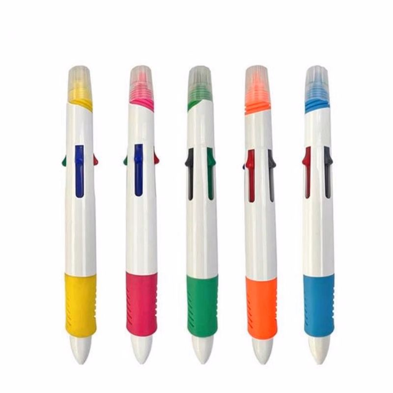 Multi Color Ballpoint Pen with Highlighter