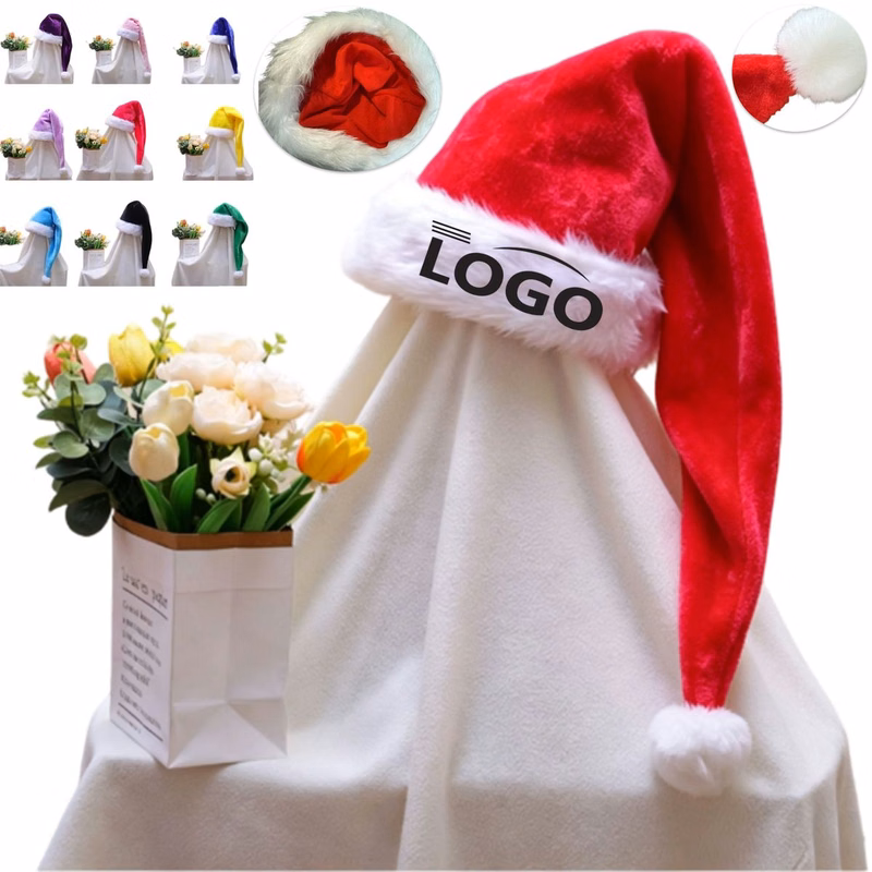 Embroidered Adult Extended Christmas Hat