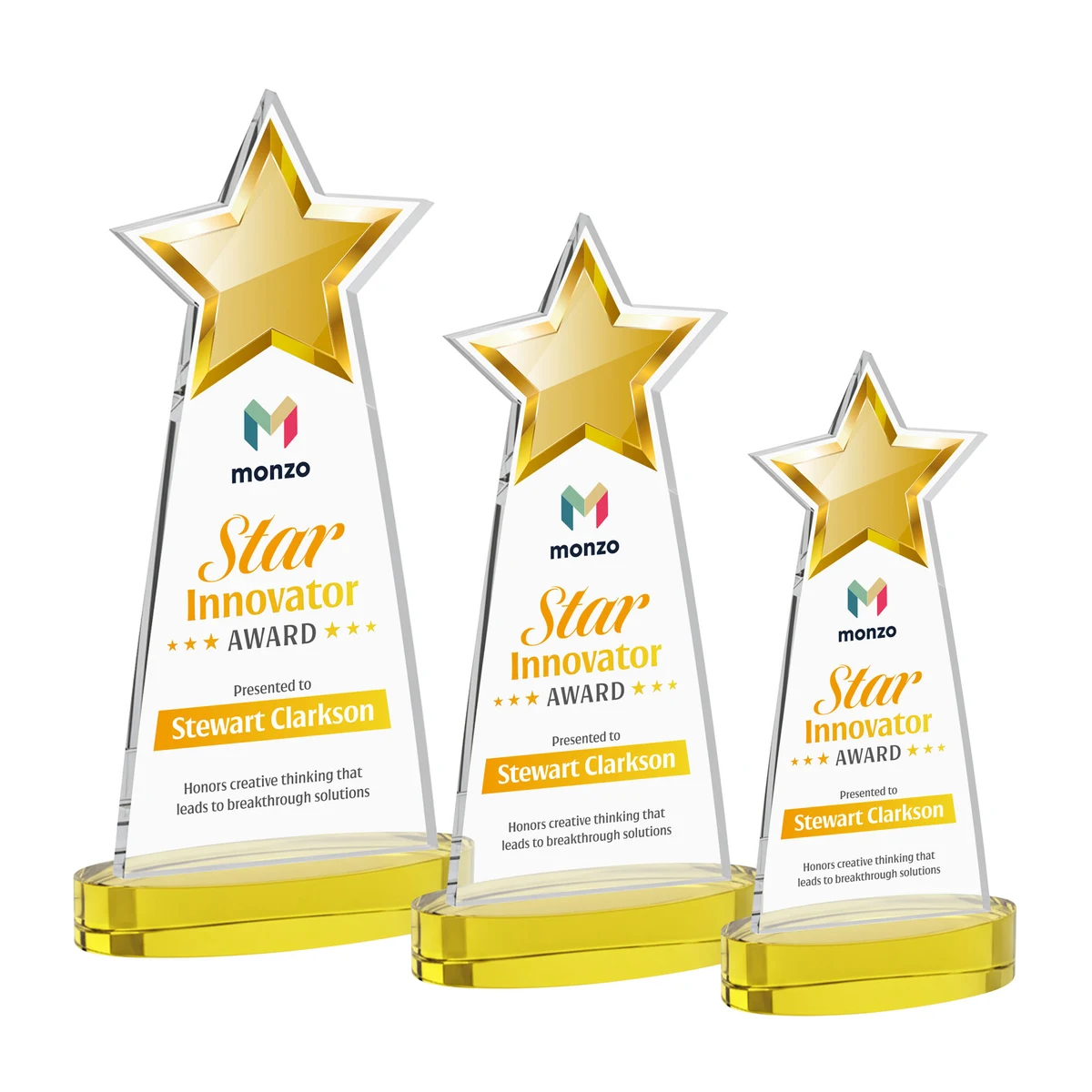 Starlite VividPrint™ Award on Alberton Base - Gold 1