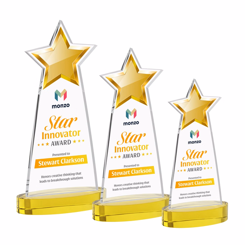 Starlite VividPrint™ Award on Alberton Base - Gold