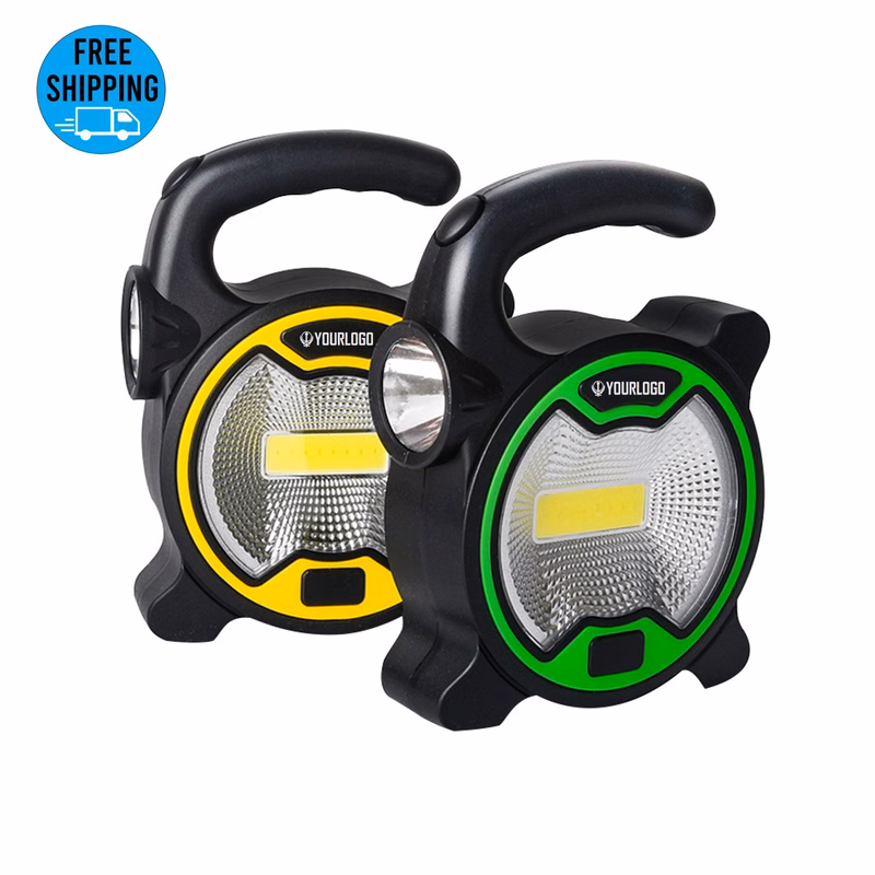 Dual beam LED work light with COB light