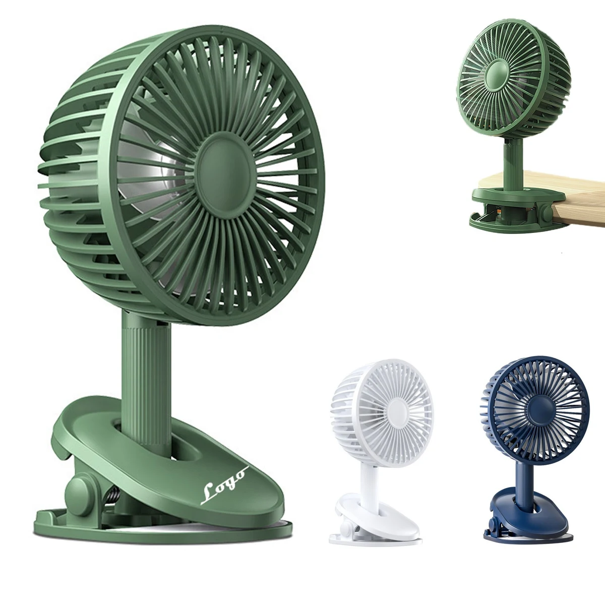 Operated Clip Rechargeable USB Desk Fan 1
