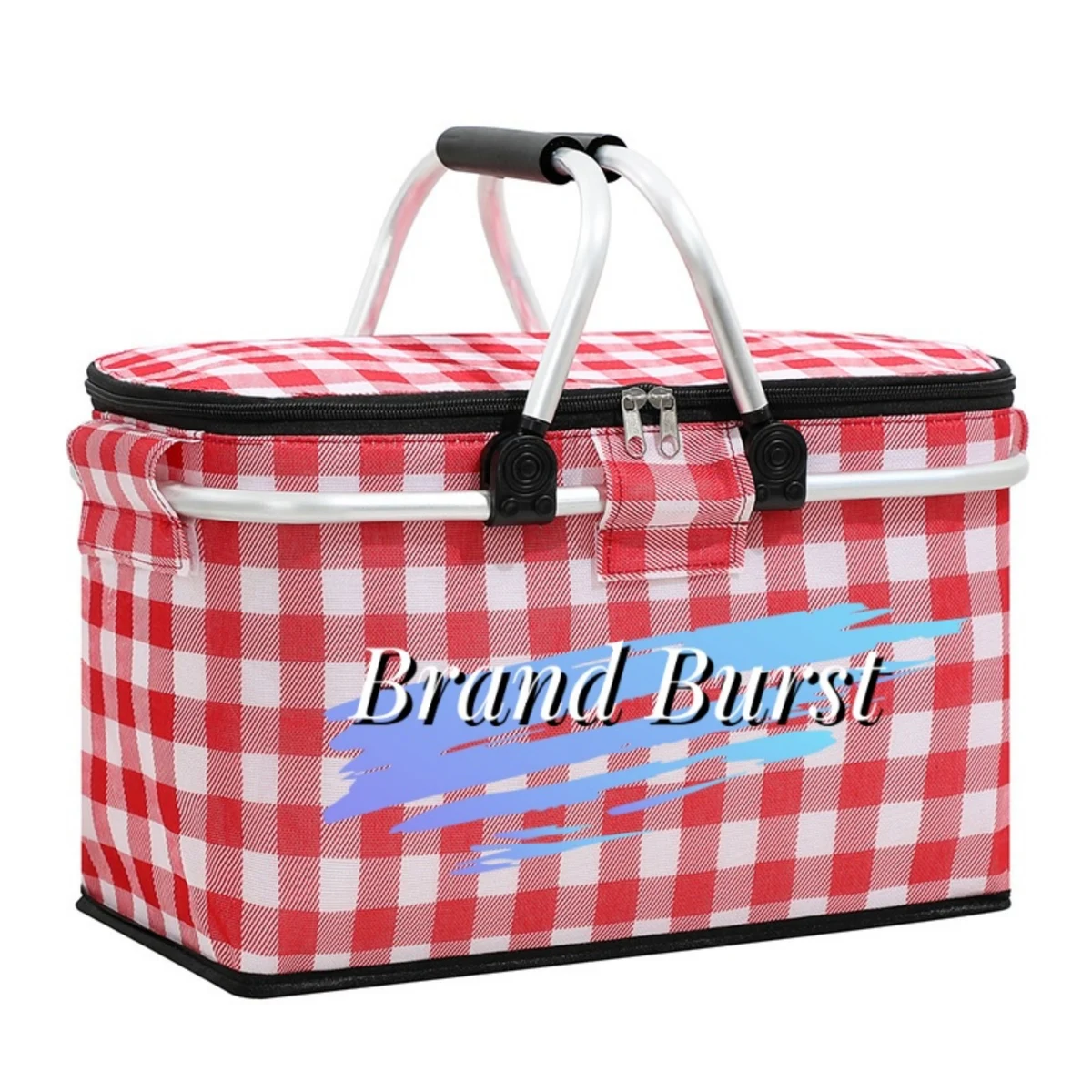 18L Lattice Foldable Insulated Picnic Basket 1