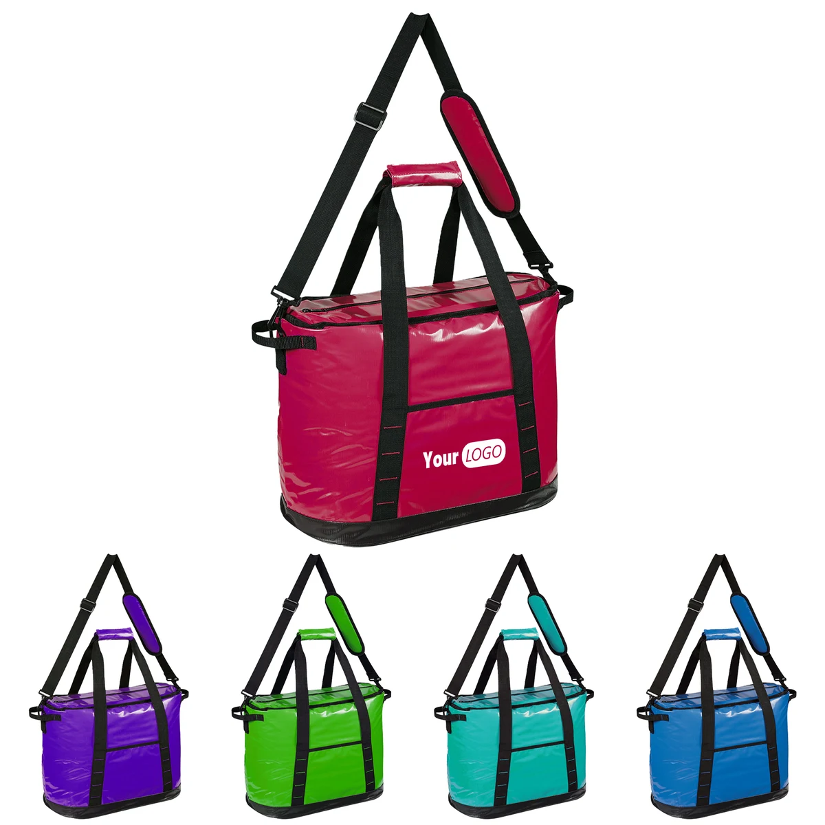 Oxford Durable Large Capacity Lunch Bag With Secure Zipper Closure 1