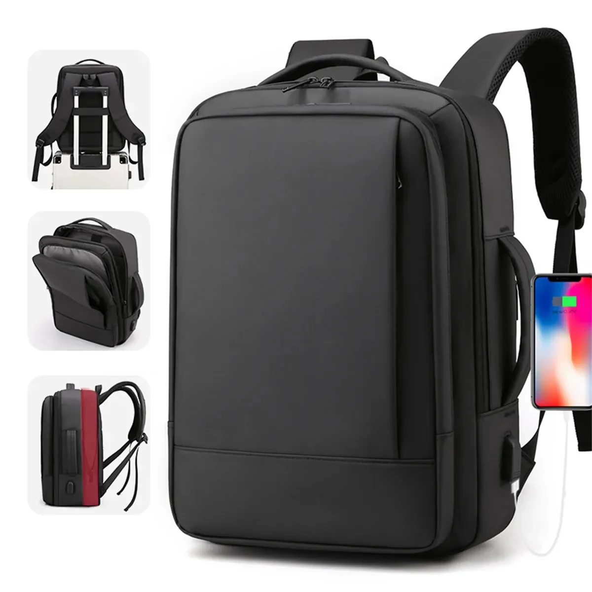 Slim Laptop Backpack for Men Expandable 15.6 Inch 1