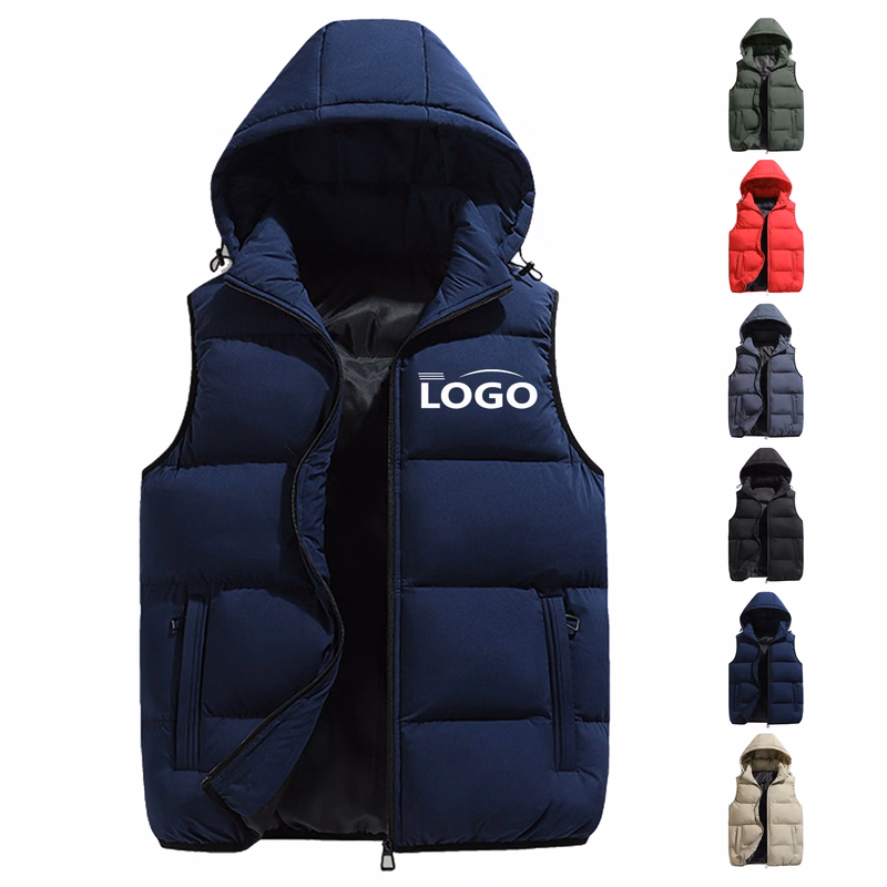 Large Size Hooded Vest for Men