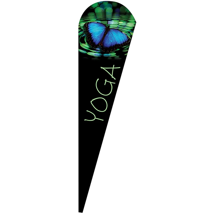 3' x 12' Custom Single Reverse Teardrop Flag 1