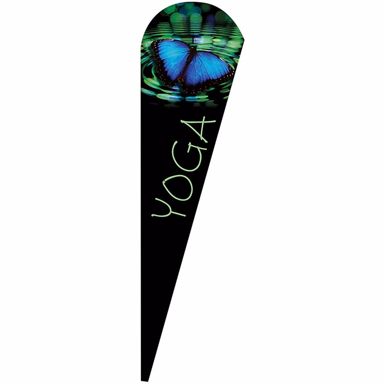 3' x 12' Custom Single Reverse Teardrop Flag