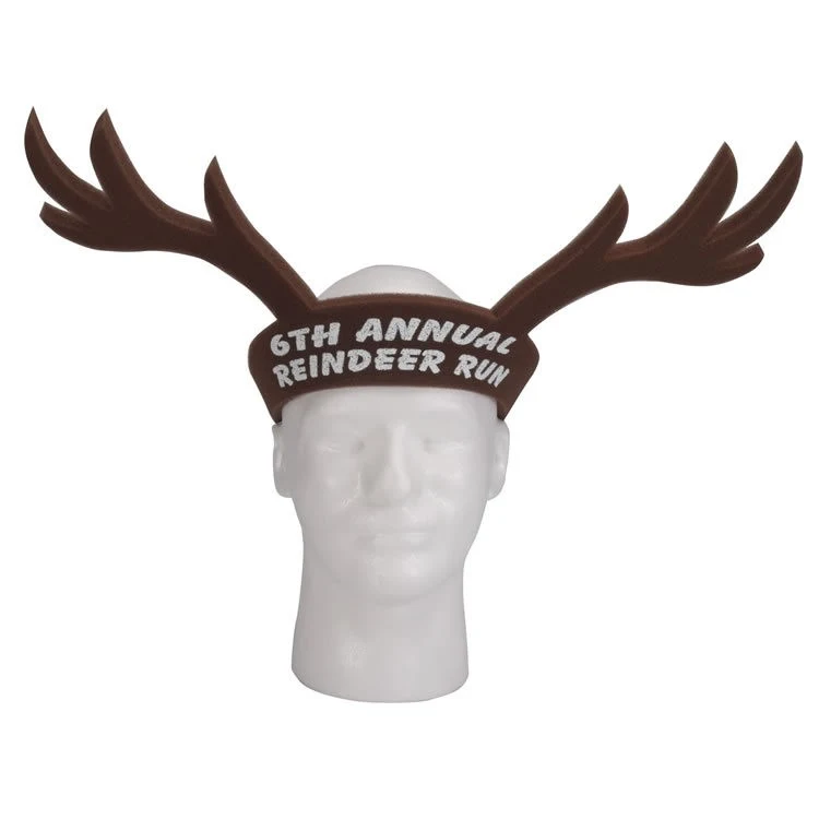 19" Foam Deer Antlers Visor 1