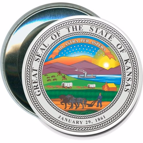 Great Seal of the State of Kansas, State Button