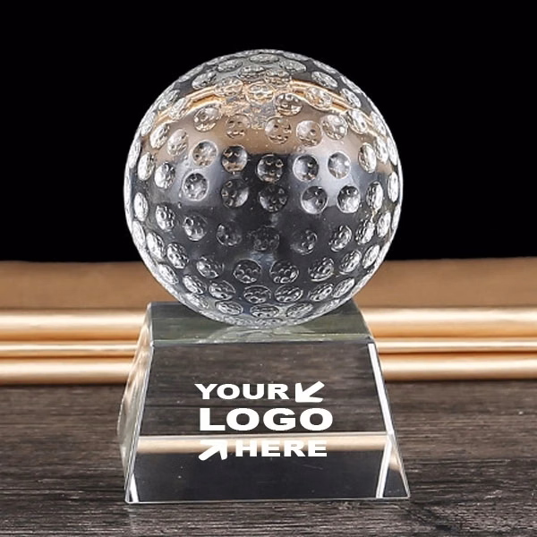 Crystal Golf Ball Paperweight