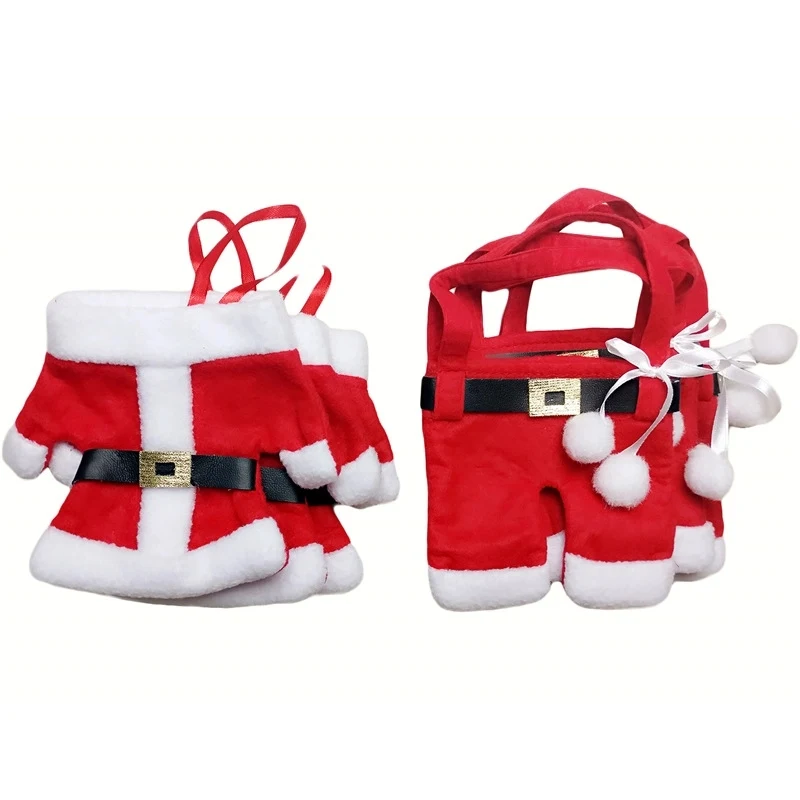 Christmas Santa Suit Tableware Holder 1