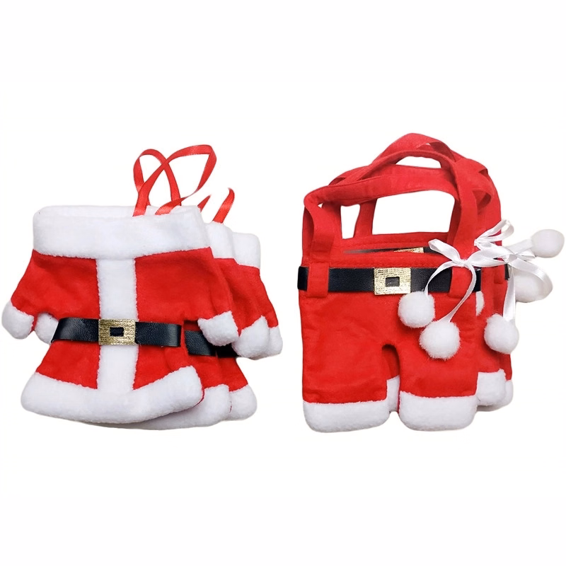 Christmas Santa Suit Tableware Holder