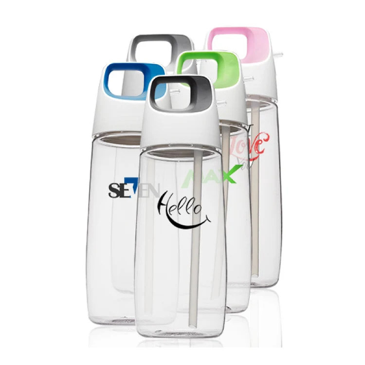 27 oz. Accent Cube Water Bottles with Straw 1