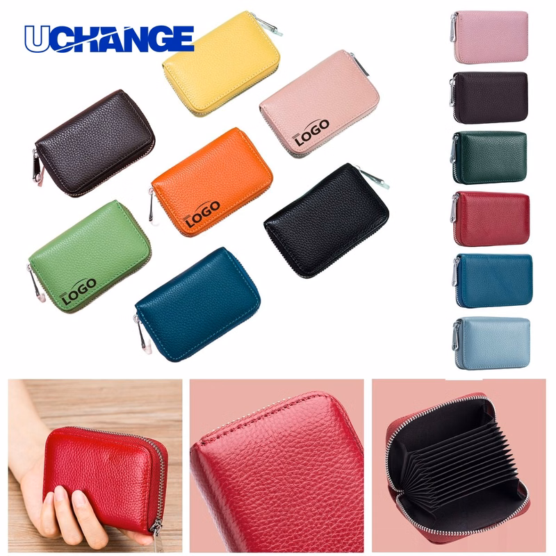 RFID Blocking Genuine Leather Card Holder