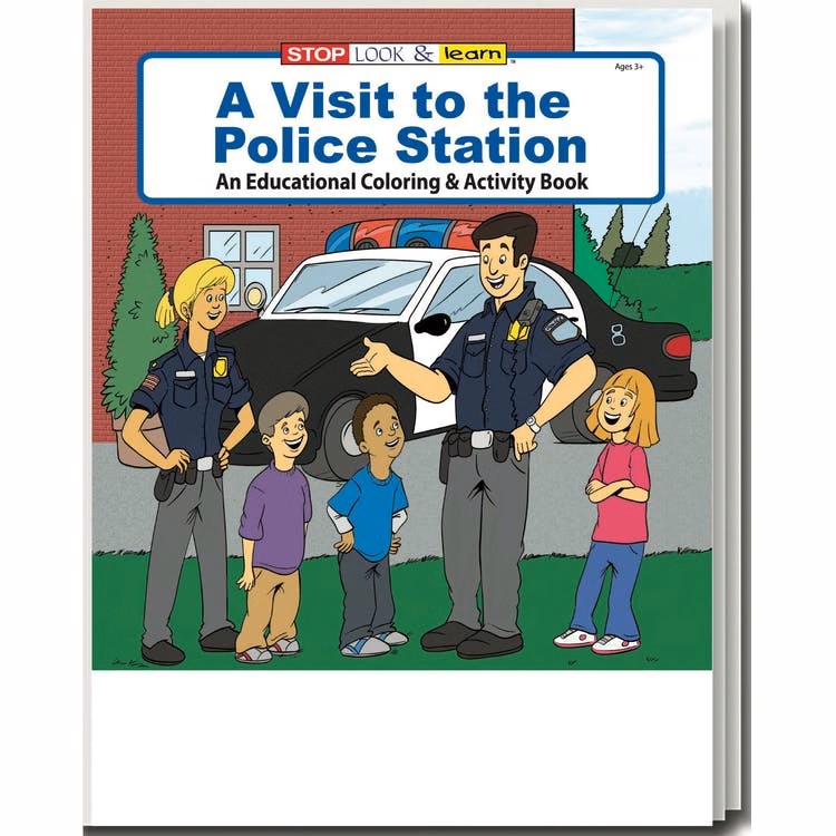 A Visit to the Police Station Coloring Books - Ages 3-11 16 Pages