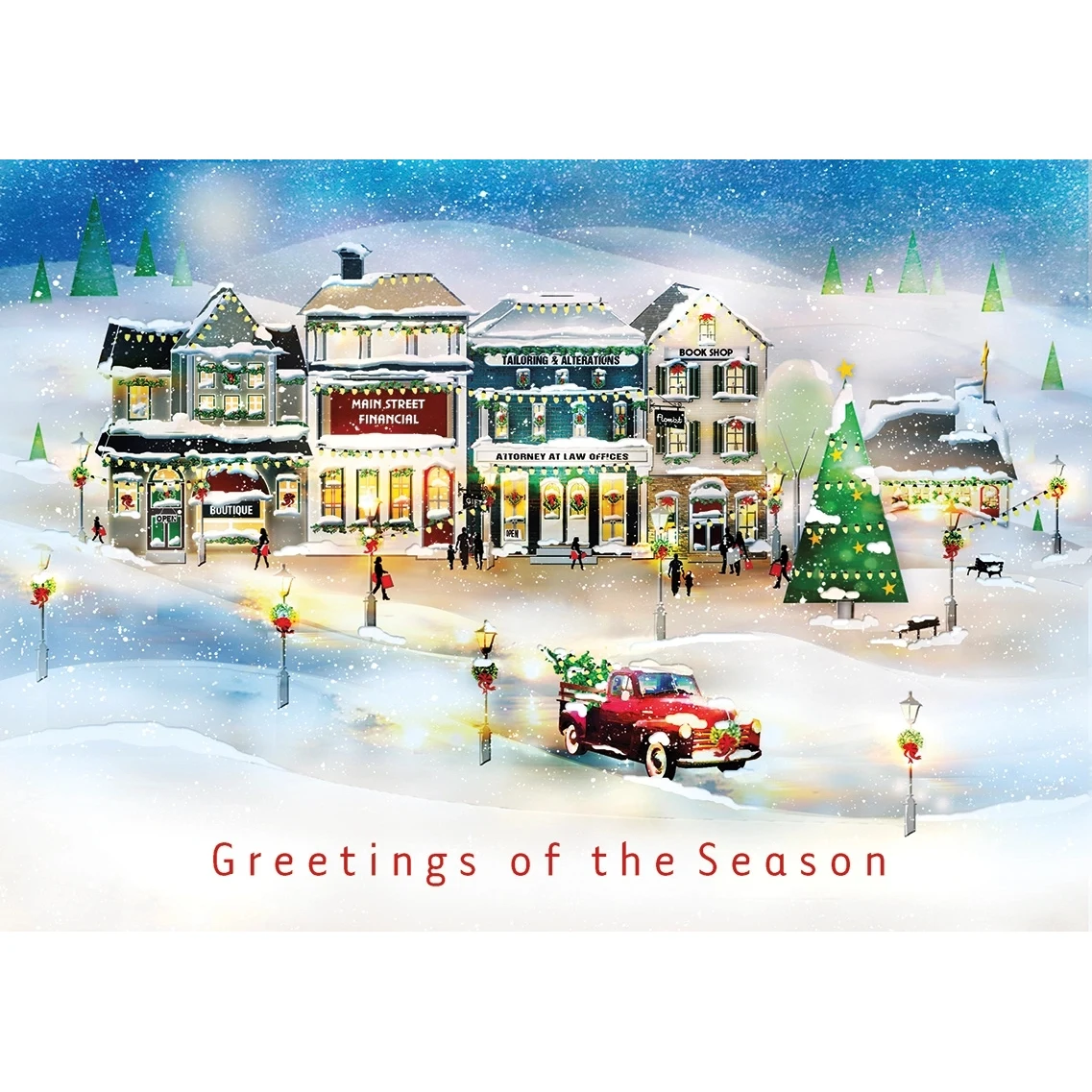 Vintage Village Holiday Cards 1