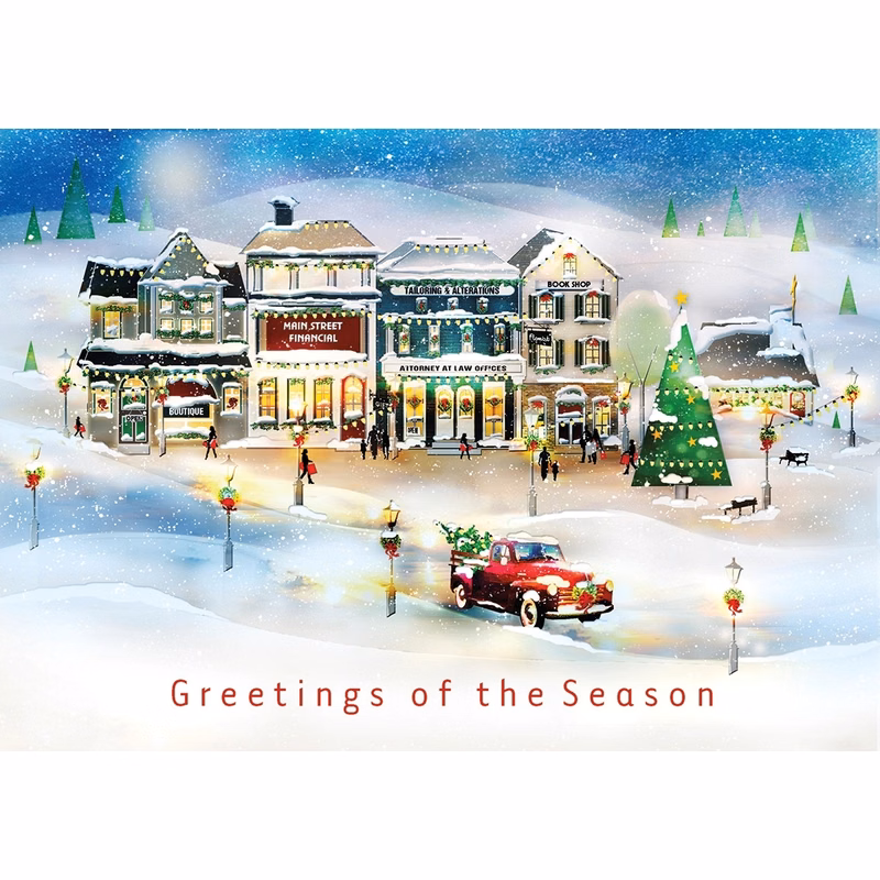 Vintage Village Holiday Cards