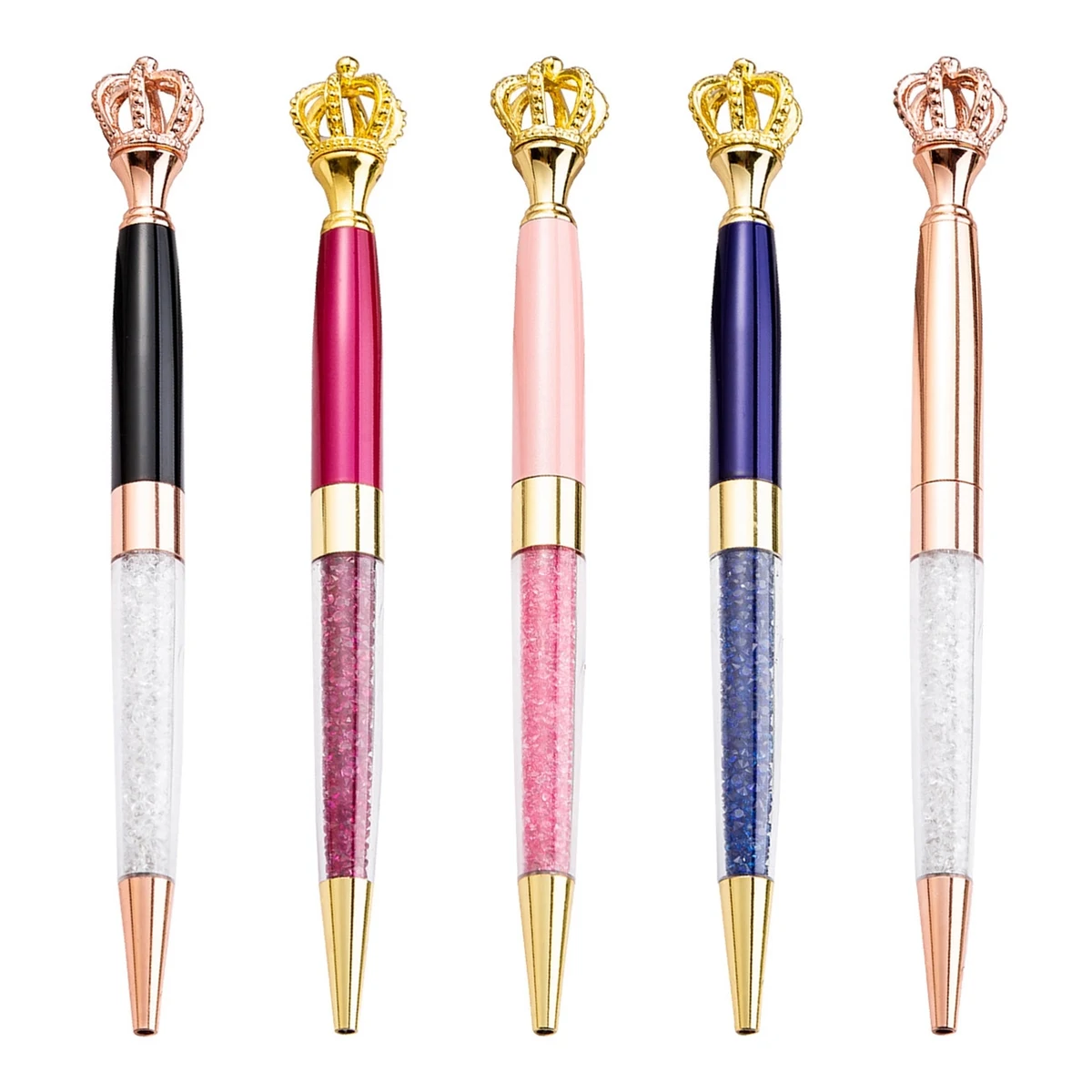 Metal Royal Crown Ballpoint Pen with Quicksand 1