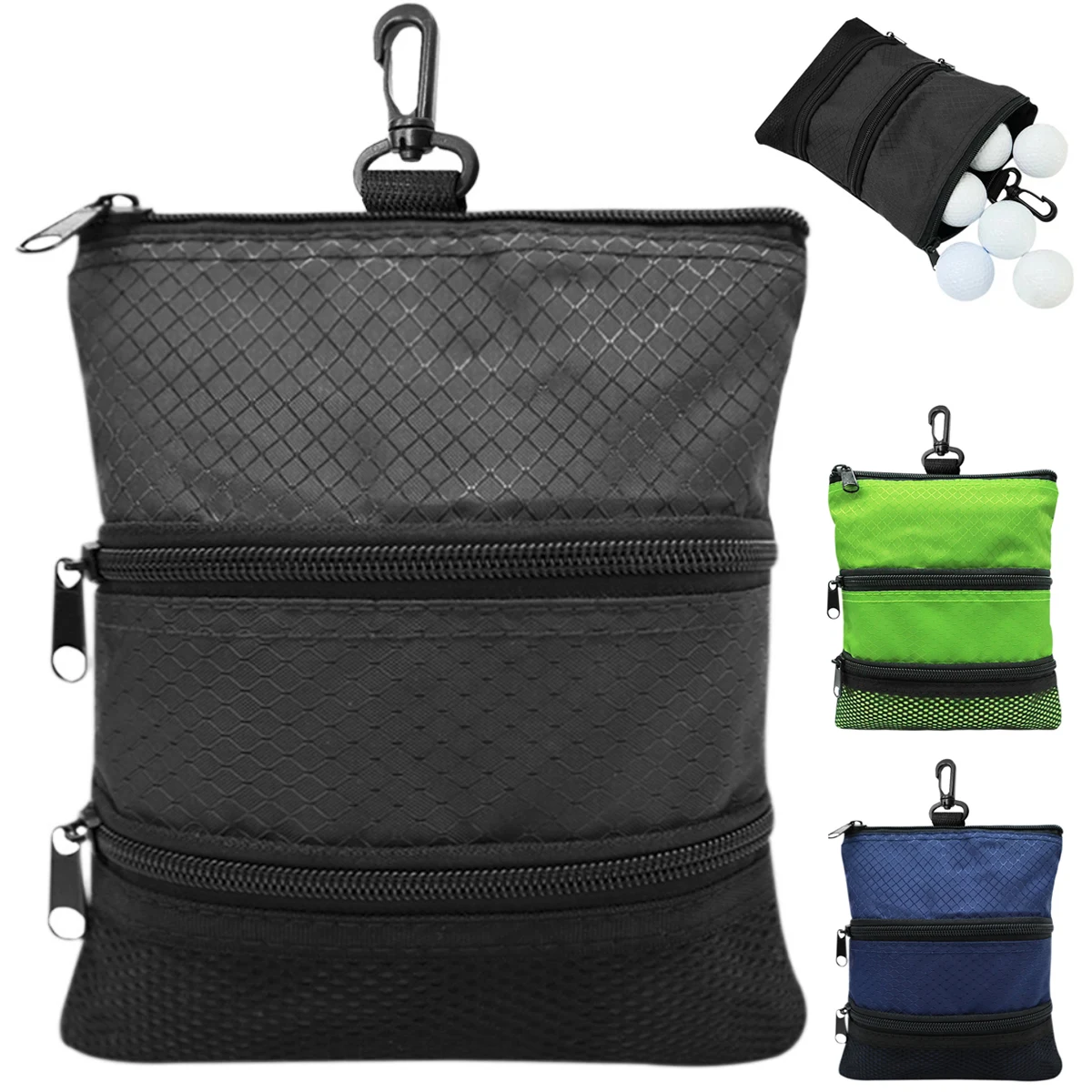 Compact Golf Pouch Bag with Clip for Essentials 1