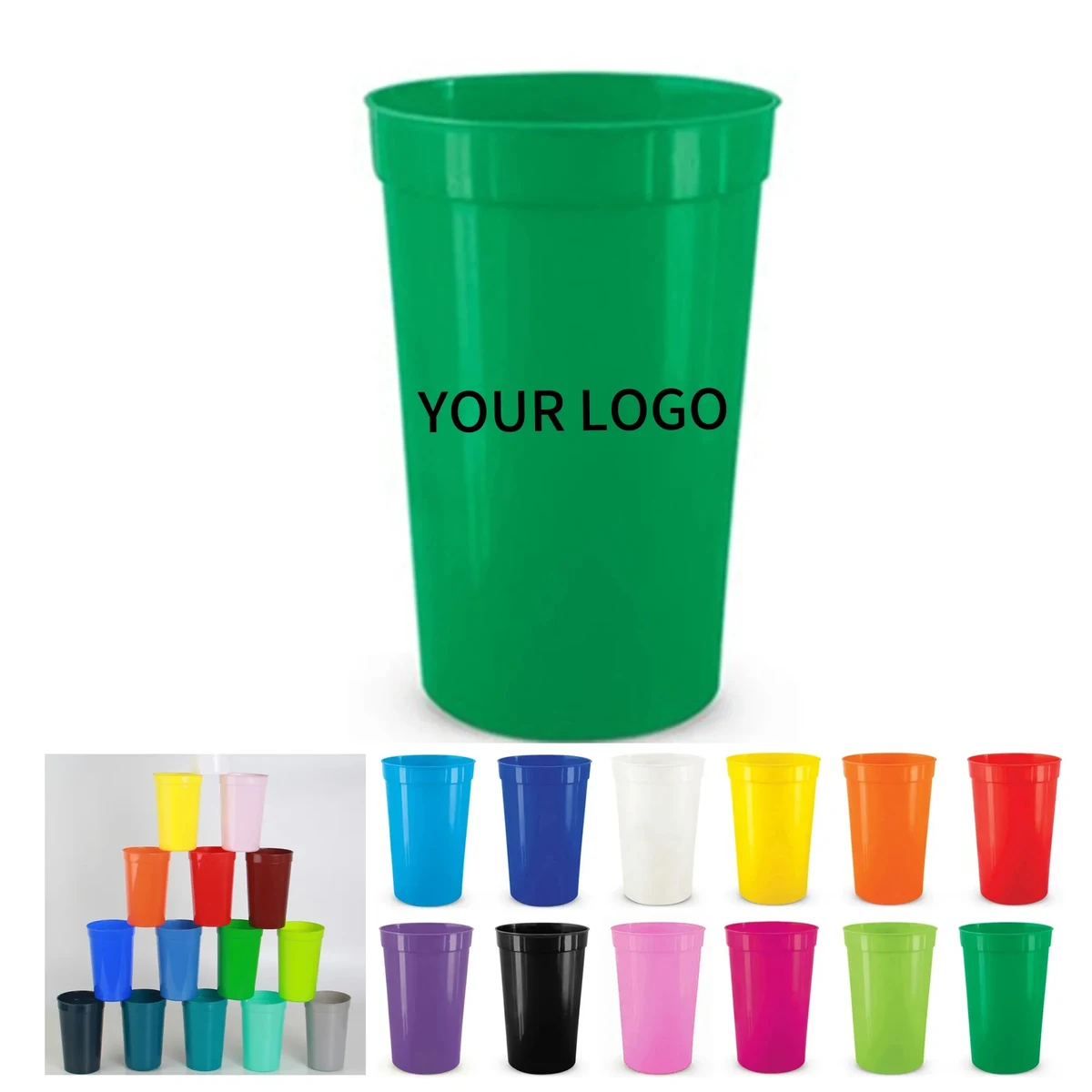 Reusable Stadium Cup 16oz Durable PP Plastic 1