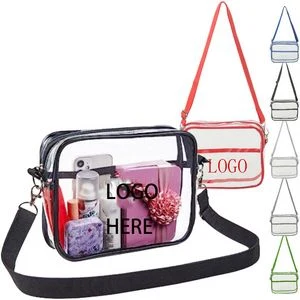 Clear Transparent PVC Cross Body Shoulder Messenger Ba 1