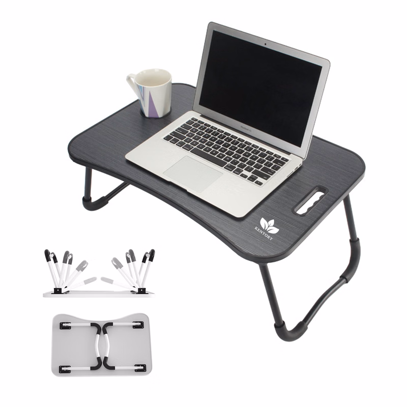 Lap Desk With Storage Drawer Cup Holder And Tablet Slots
