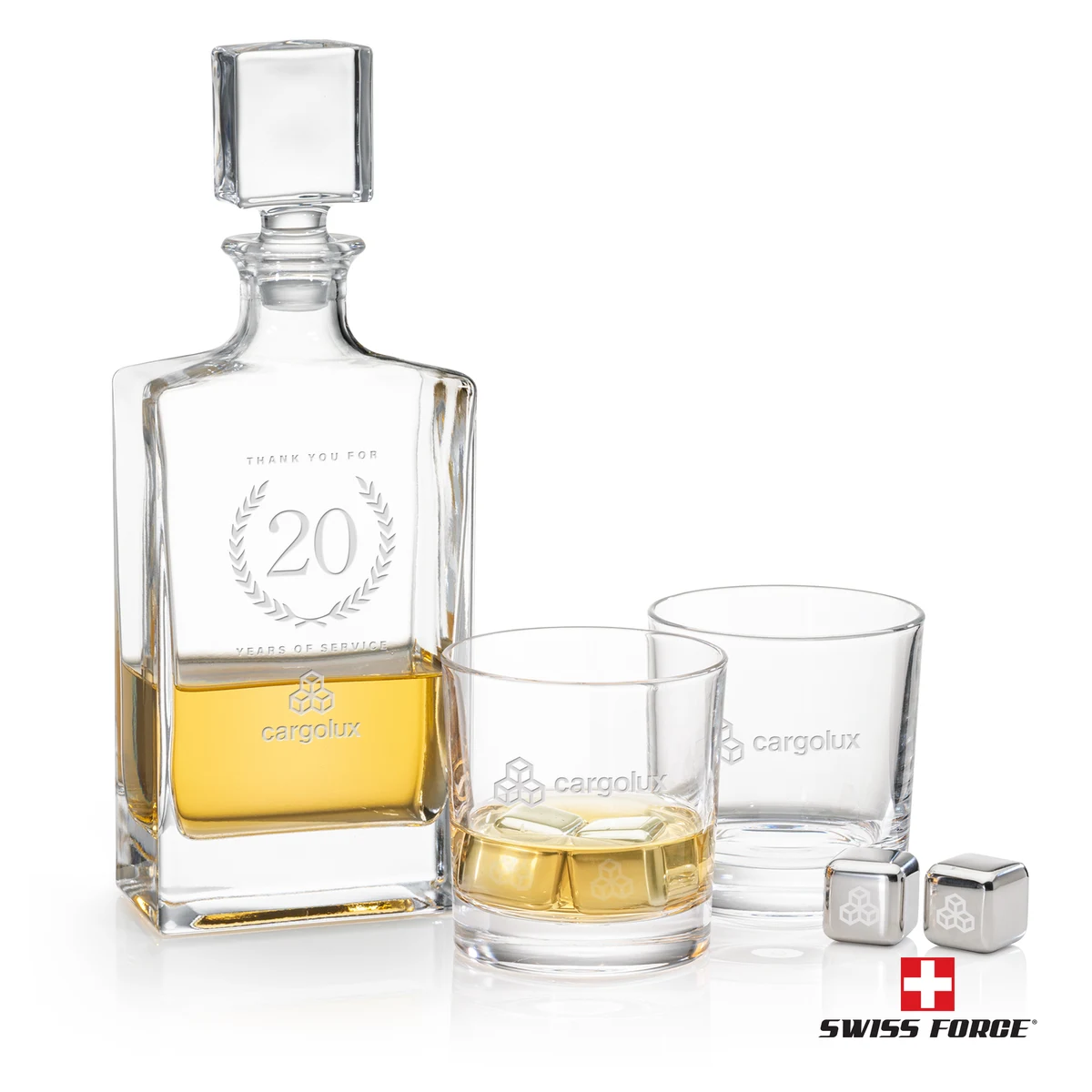 Hallsboro Decanter Set & Ice Cubes 1