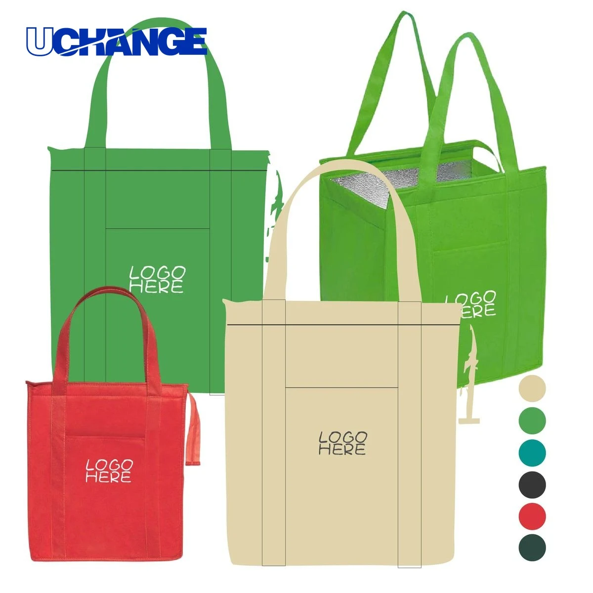 Non-Woven Zipper Insulated Lunch Tote Bag 1