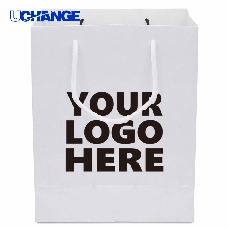 White Paper Bag Organizer with Handles