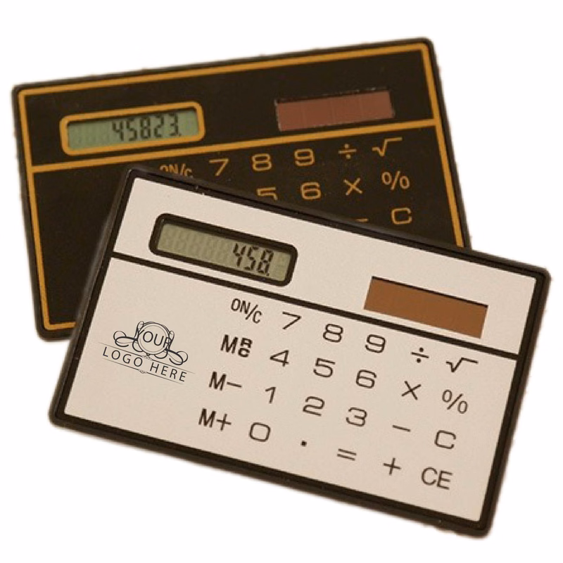 Card Shaped Solar Powered Calculator