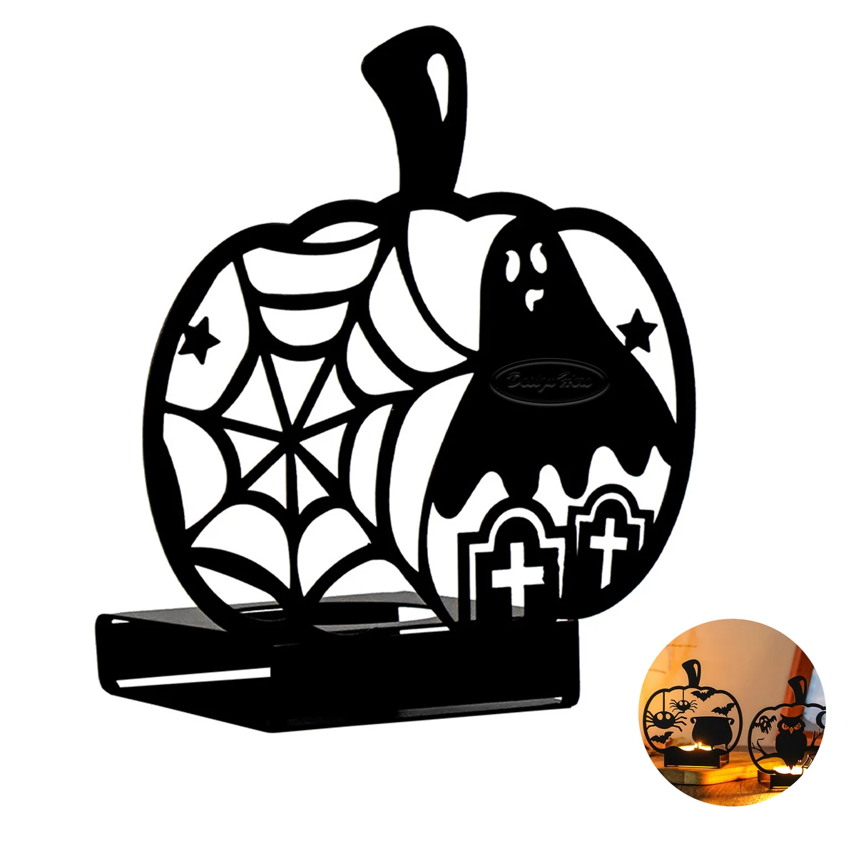 Simple Halloween Candle Stand ?C Iron Design 1