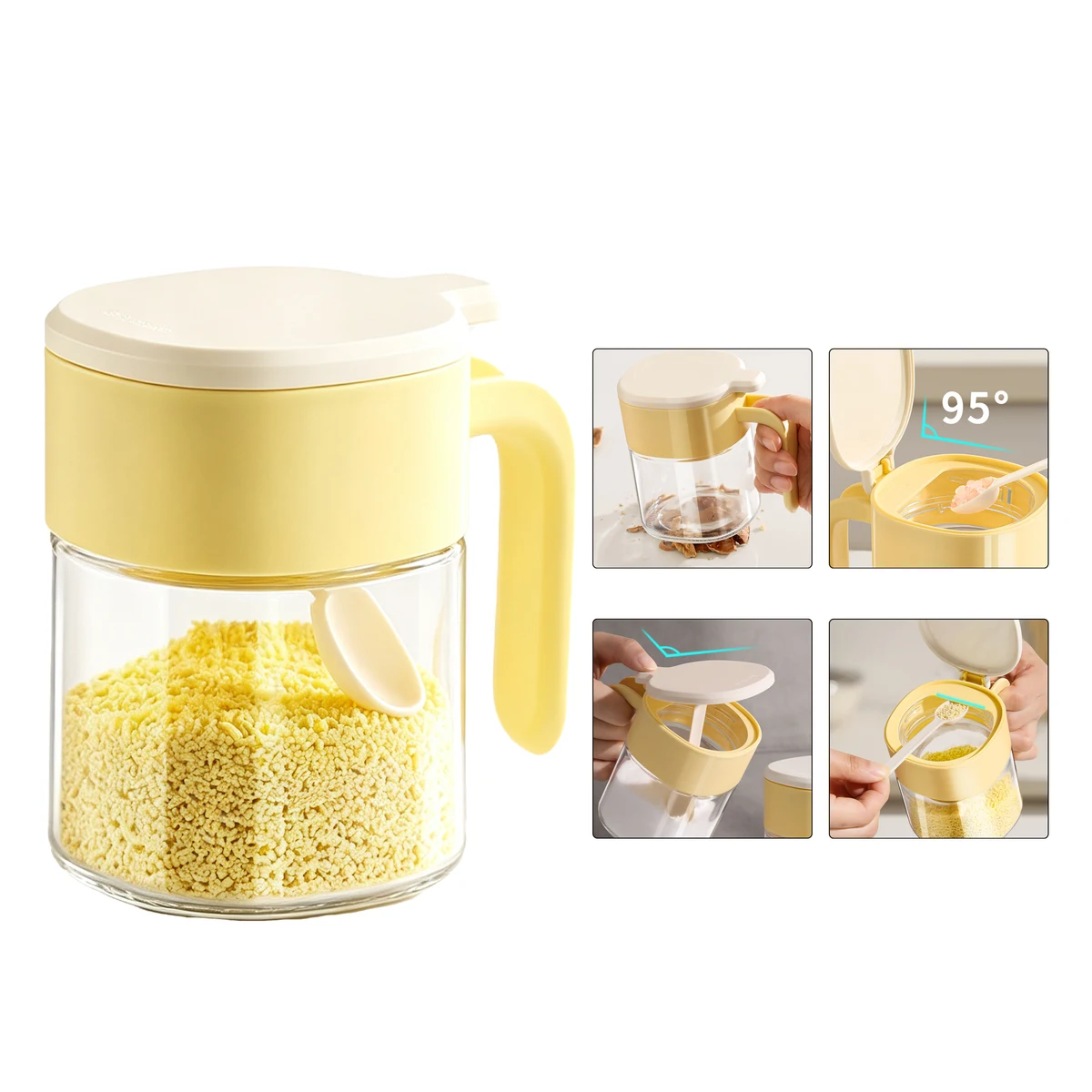 Minimalist Glass Moisture-proof Airtight Spice Jar 1