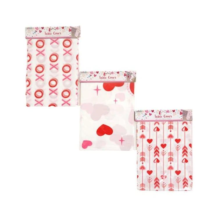 Valentine Plastic Table Covers - Assorted 1