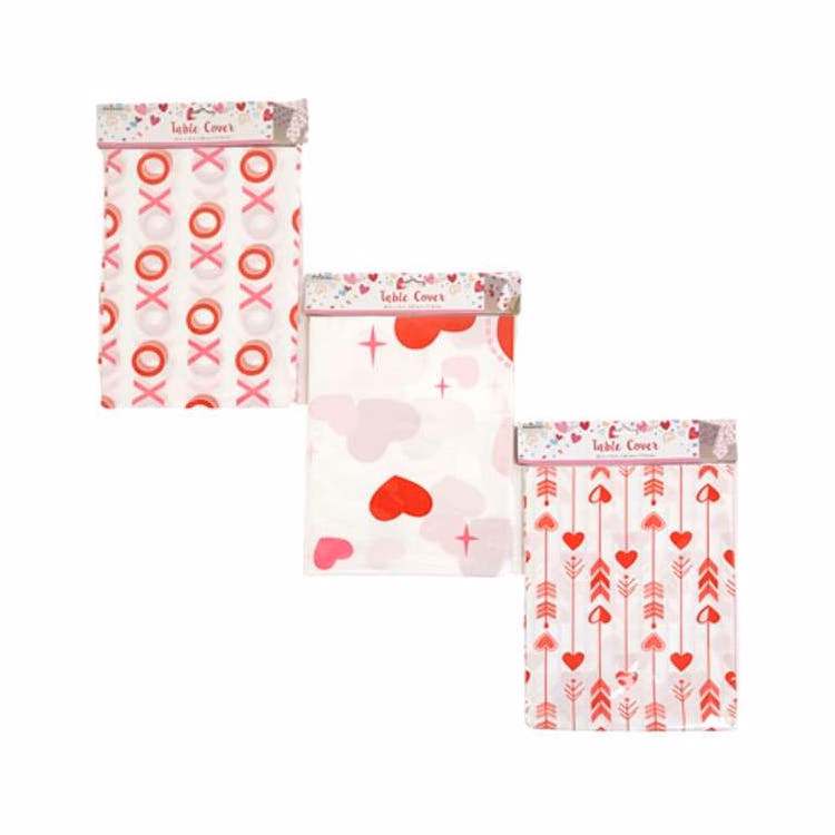 Valentine Plastic Table Covers - Assorted