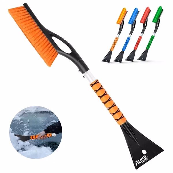Custom 26 Inch Snow Brush with Foam Grip Ice Scraper — Winter Vehicle Safety Tool
