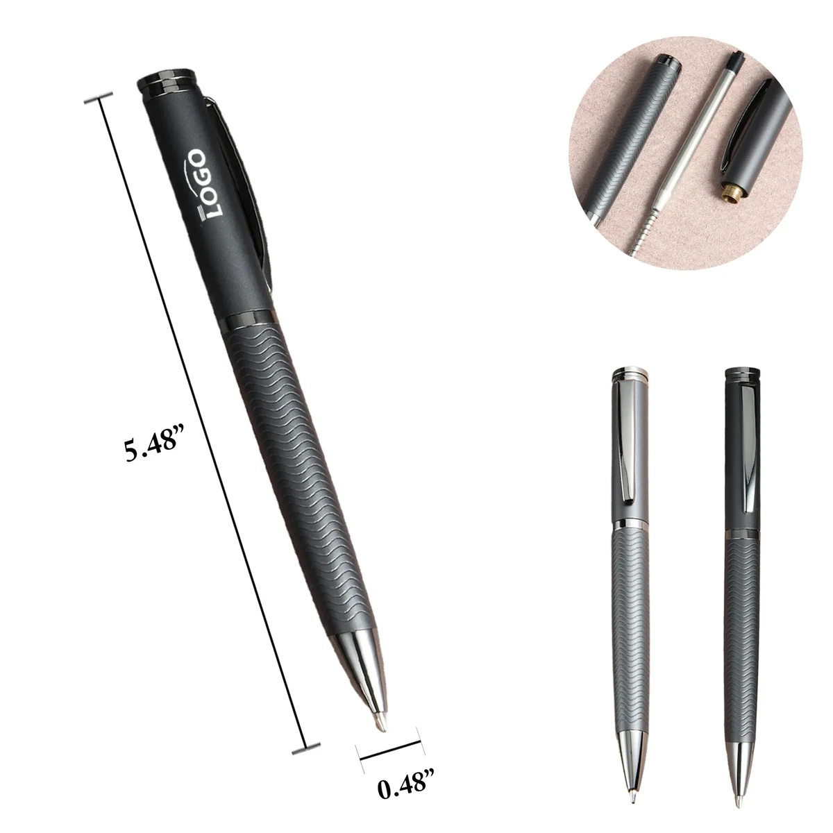 MOQ10 Metal Retractable Ballpoint Pen 1