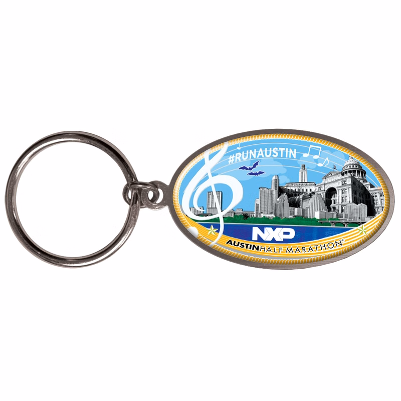 Digistock Keychains: 1 1/4" W x 1 7/8" H
